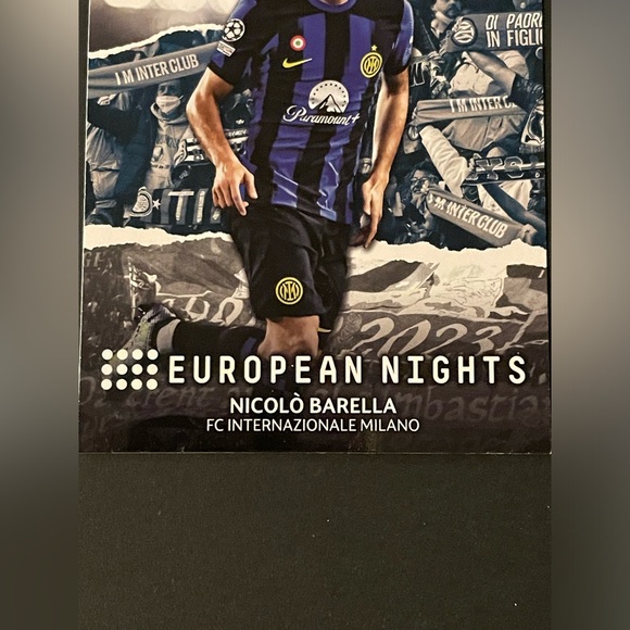 Topps 2023-24 UEFA European Nights and Best of the Best Nicolò Barella Cards - Picture 8 of 9